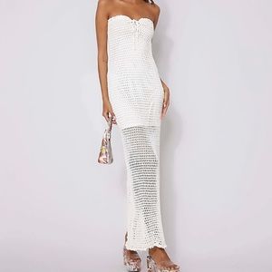 Tiger Mist Strapless Crotchet Maxi Dress